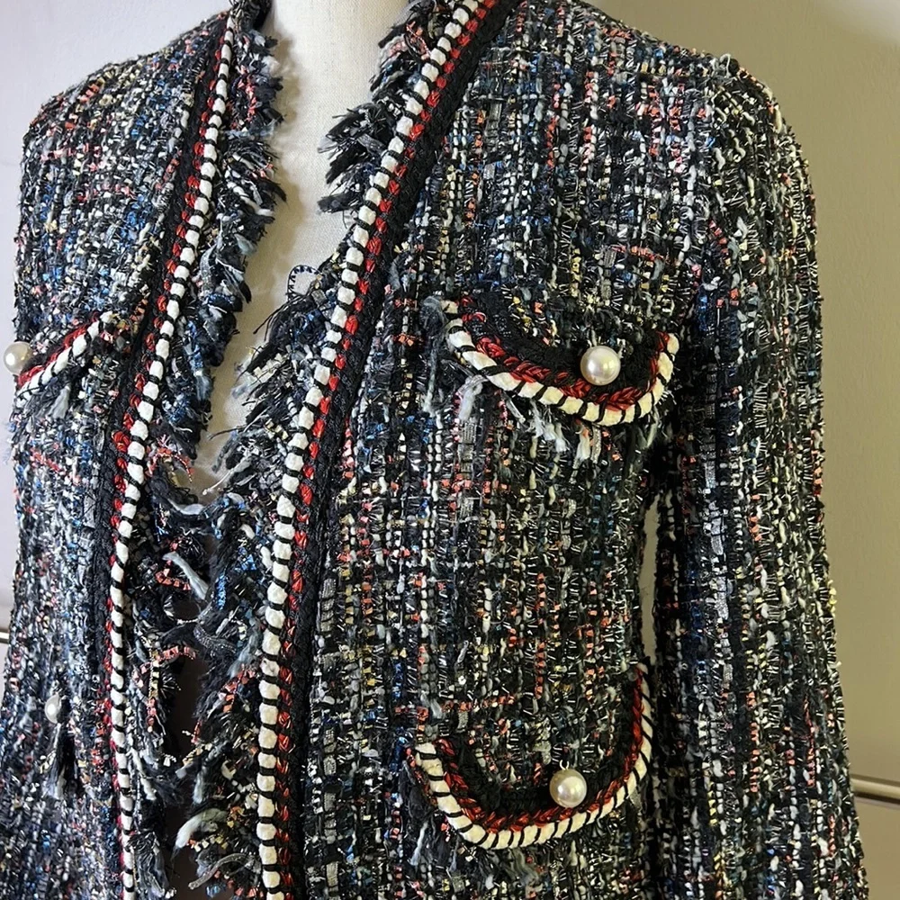 Tweed detailed blazer size x small - Picture 2 of 3